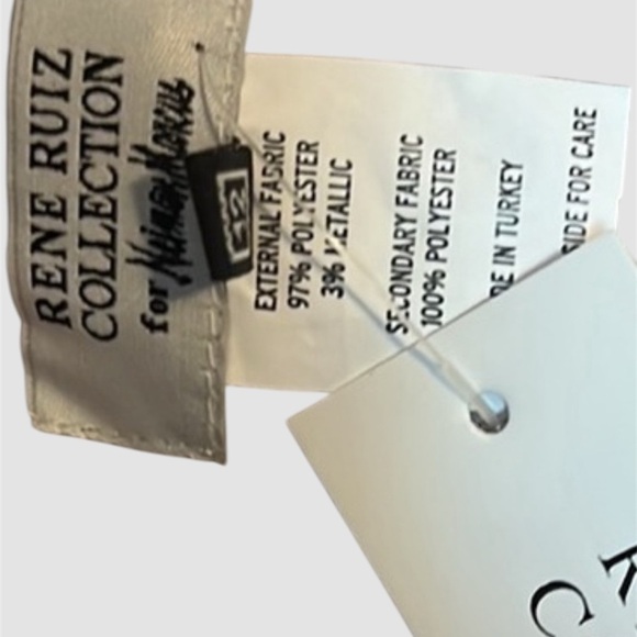 René Ruiz formal Collection for Neiman Marcus Pleated Jacquard A-… - Picture 4 of 6